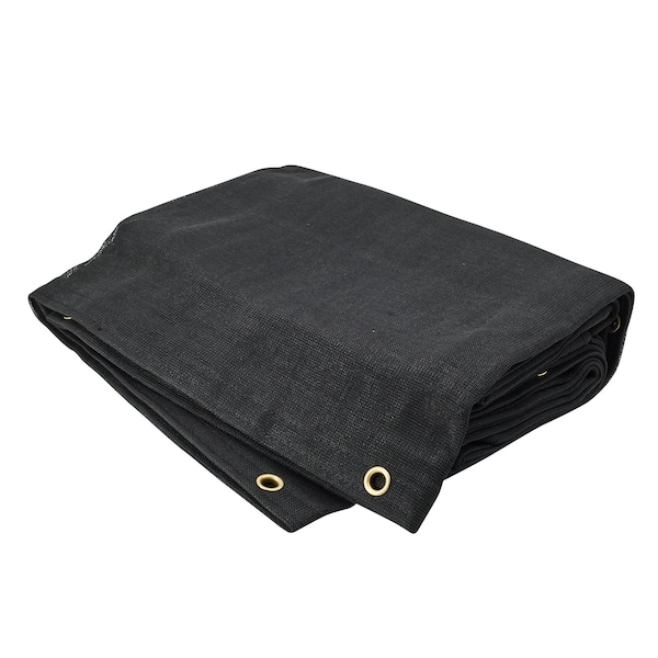 Tarps Now 4 ft x 25 ft Mesh Tarp, Black CSM70BK-0425 | Zoro